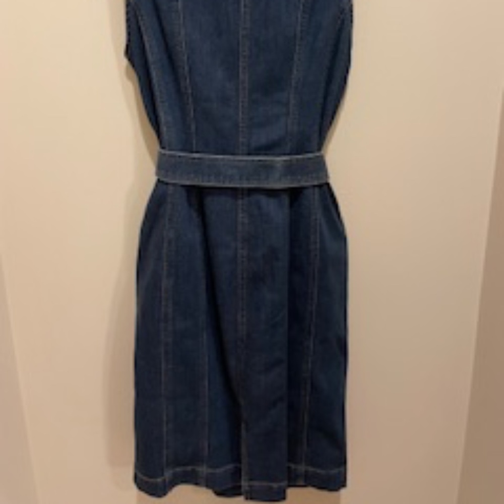 WHBM Sleeveless Denim Dress - Size 8 - NWT - Picture 7 of 14
